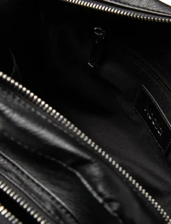 Celina Bag Black Leather Look - Skuldertasker
