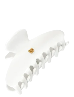 Cellulose Acetate Pince à cheveux Medium White - Hårklemmer