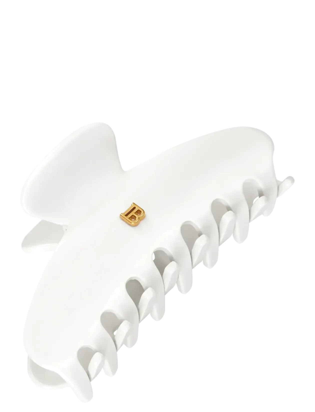 Cellulose Acetate Pince à cheveux Medium White - Hårklemmer
