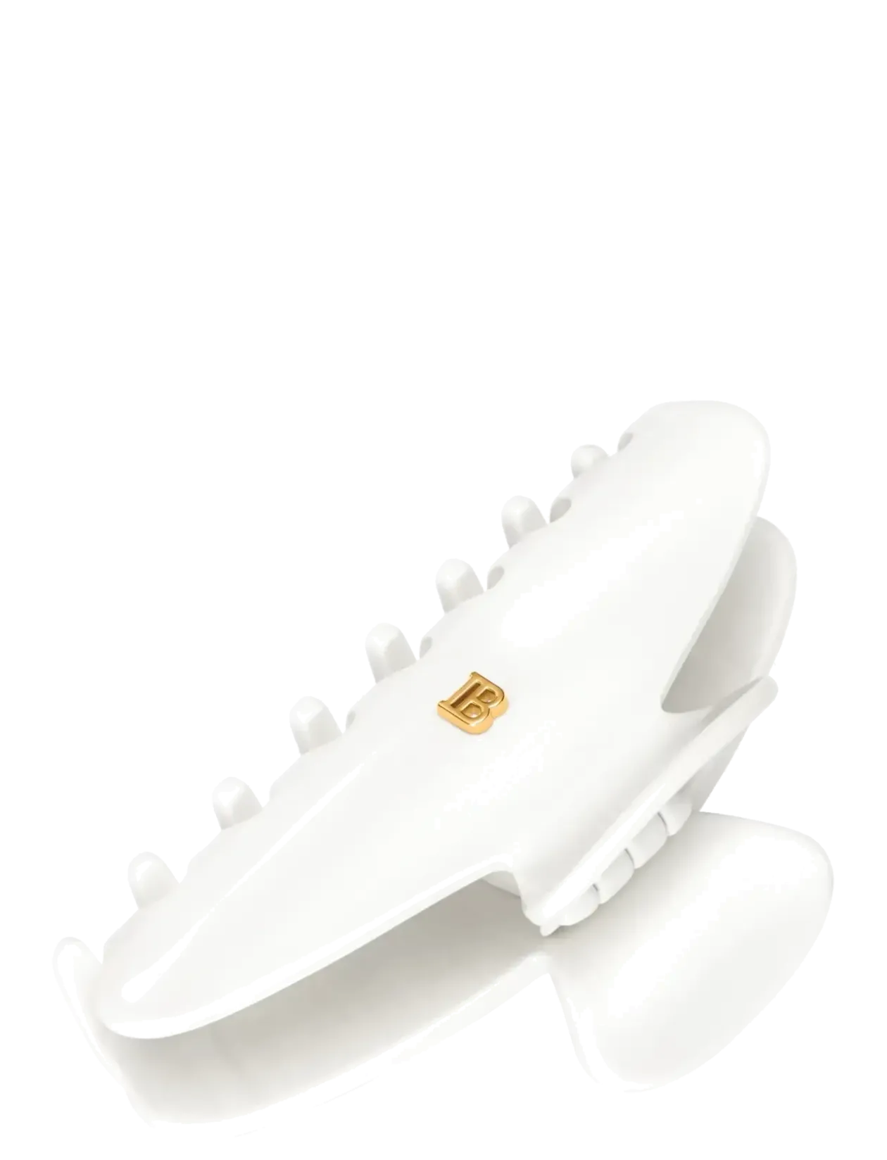 Cellulose Acetate Pince à cheveux Medium White - Hårklemmer