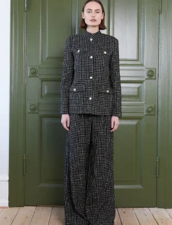 Checked bouclé jacket - Boucles