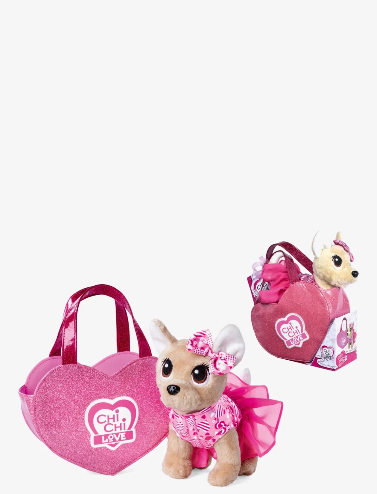 ChiChi LOVE Plush with Heart Shaped Bag - Tøjdyr
