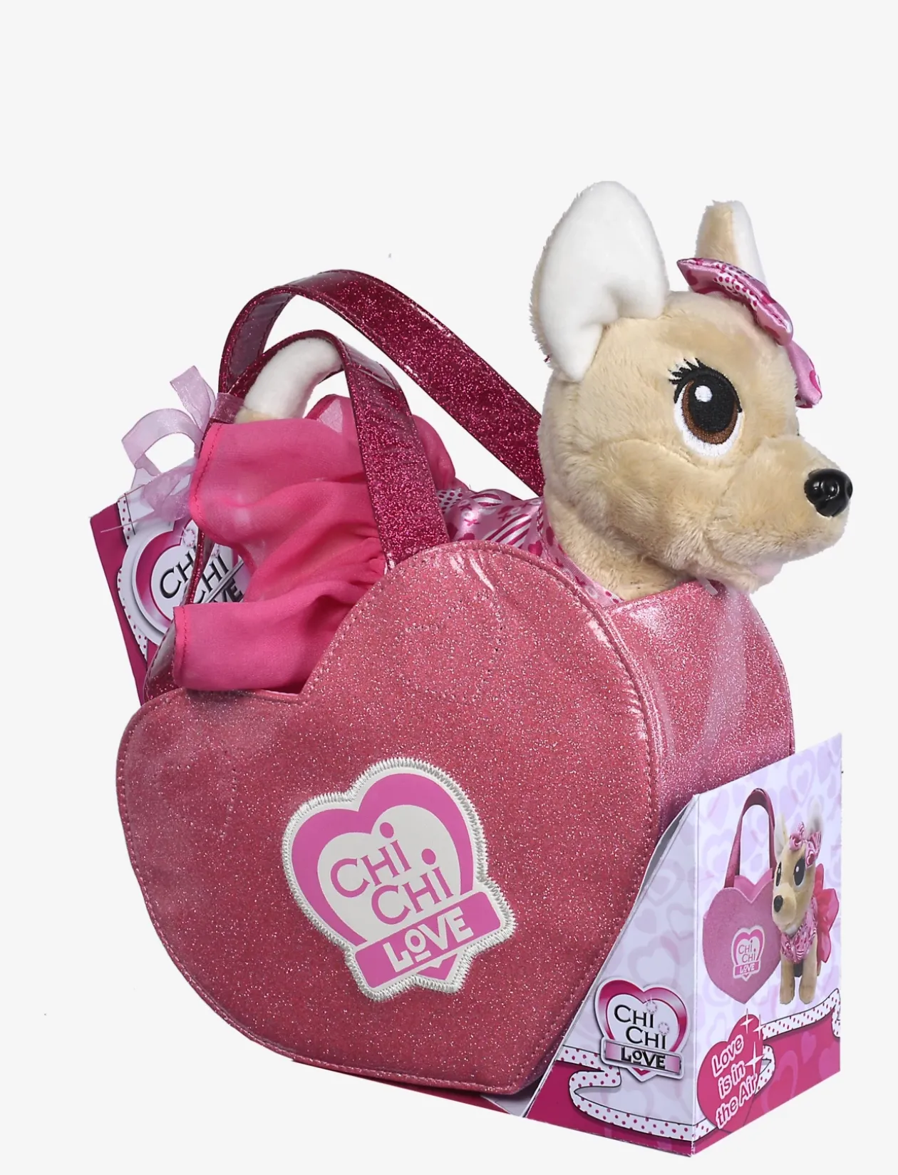 ChiChi LOVE Plush with Heart Shaped Bag - Tøjdyr