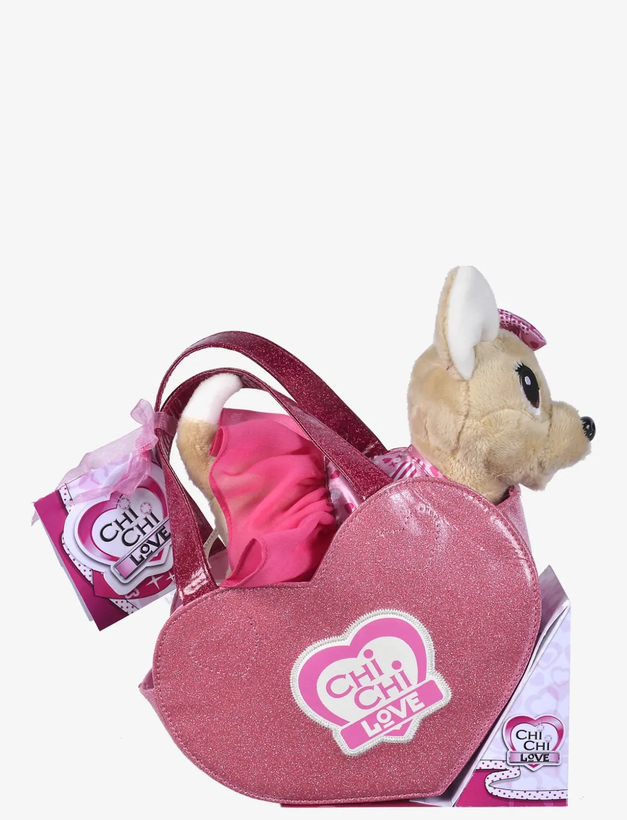 ChiChi LOVE Plush with Heart Shaped Bag - Tøjdyr