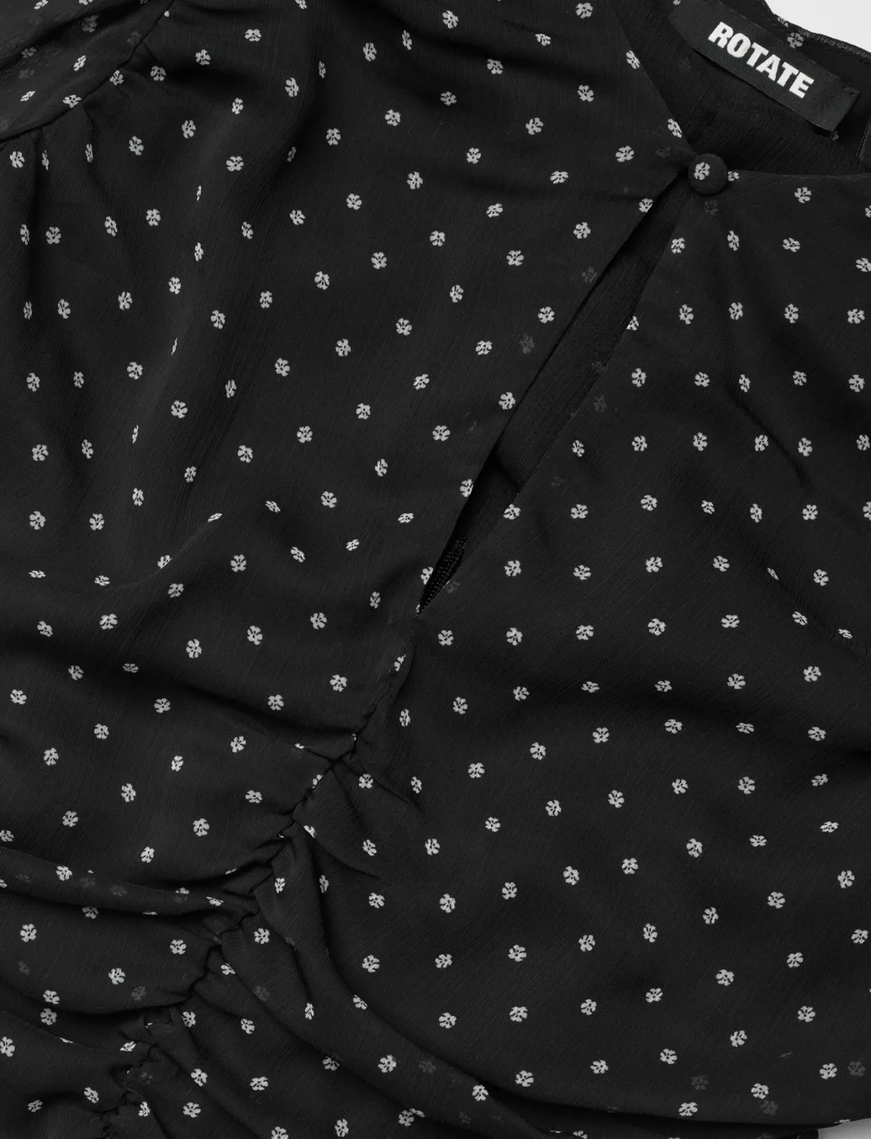 CHIFFON RUCHED LS TOP - Langærmede bluser