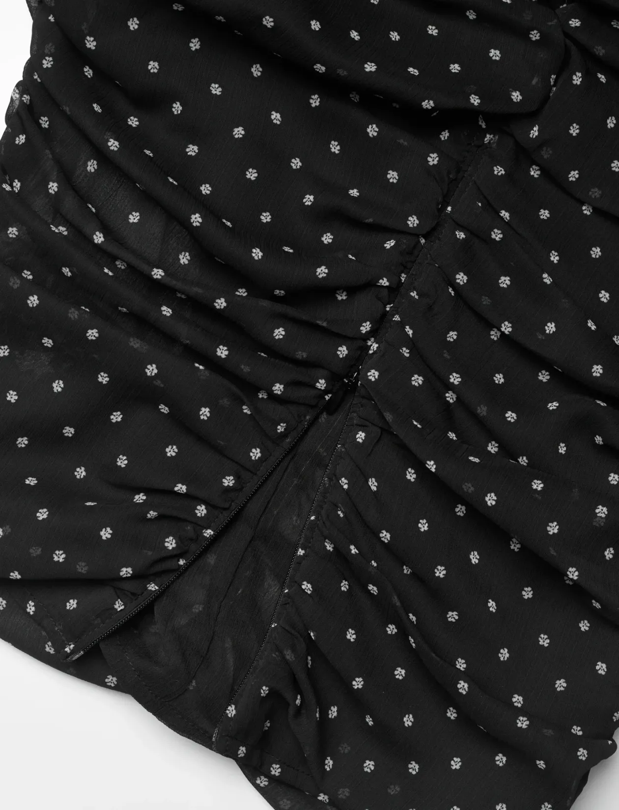 CHIFFON RUCHED LS TOP - Langærmede bluser