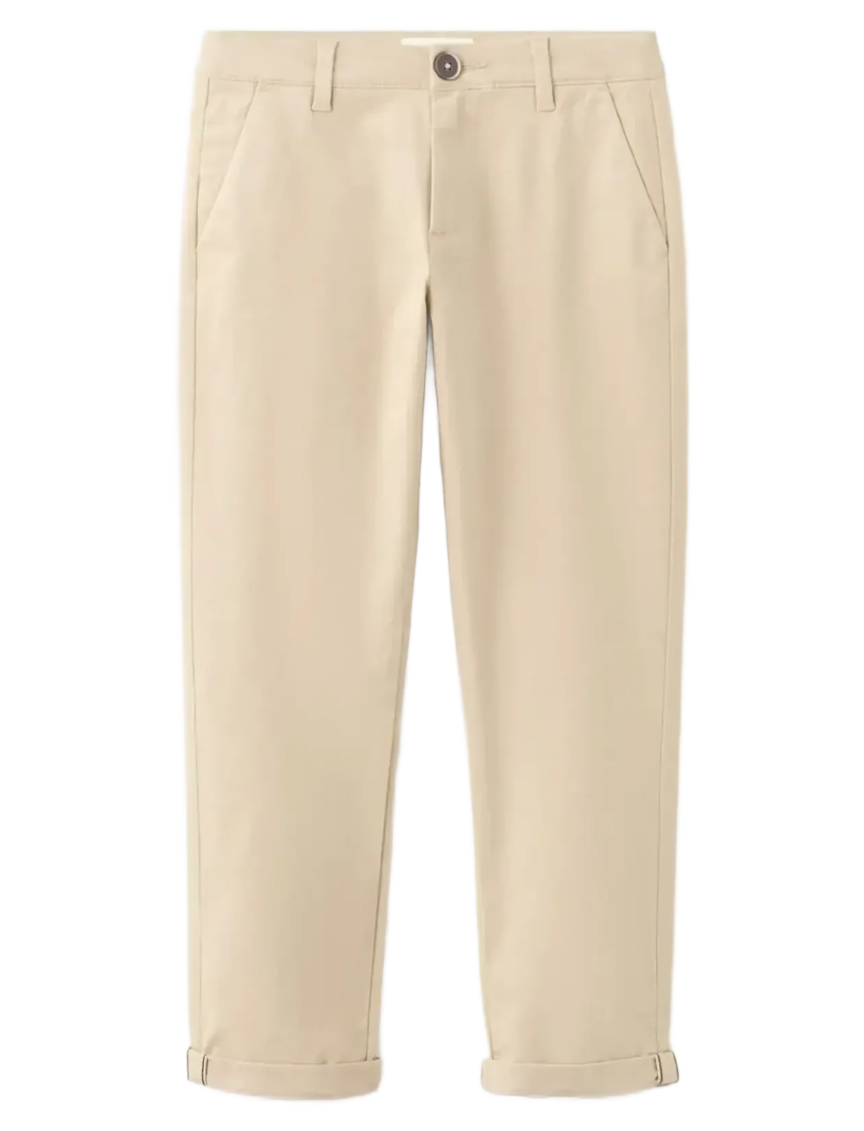 Chino trousers with turn-up hem - Chinos
