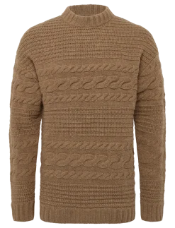 Chuck Heavy Wool Cable - Rund hals