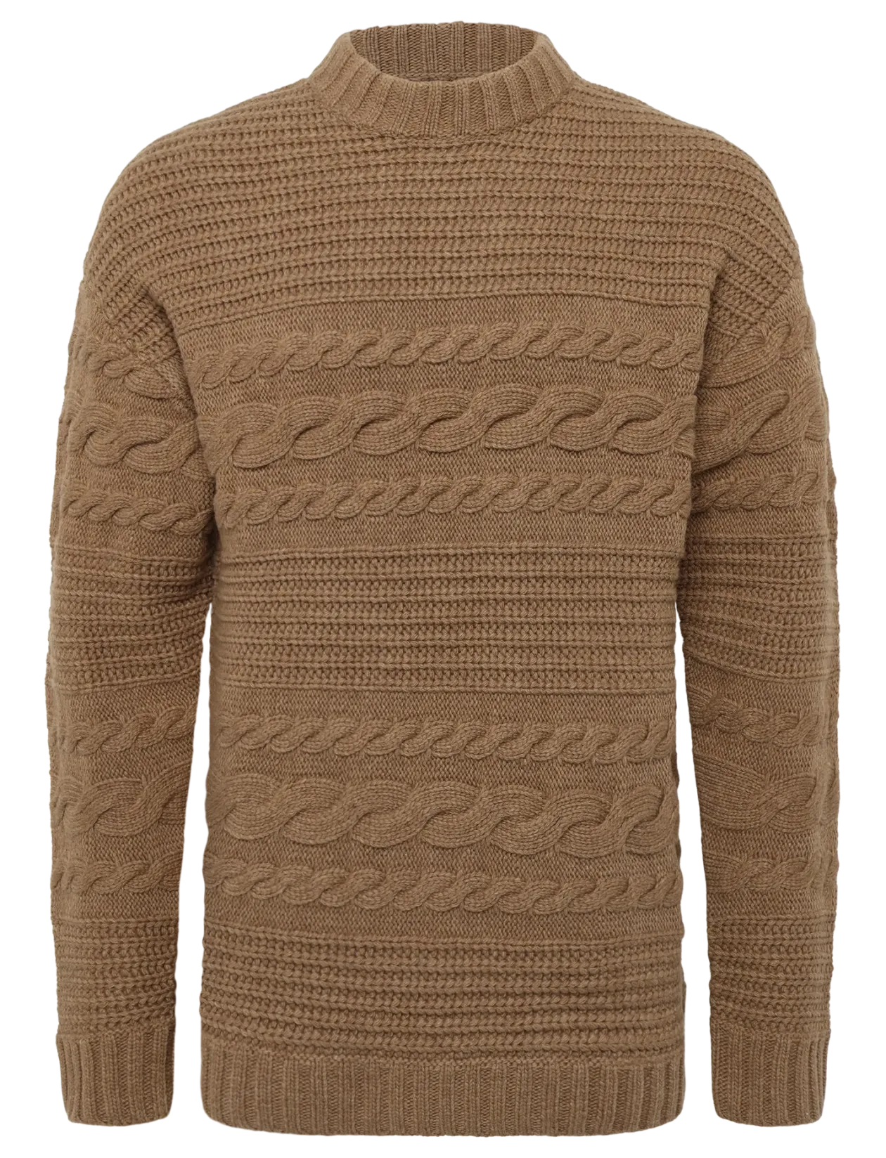 Chuck Heavy Wool Cable - Rund hals