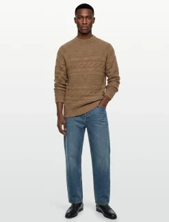 Chuck Heavy Wool Cable - Rund hals