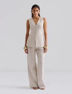 Cielo Linen Vest - Blazere