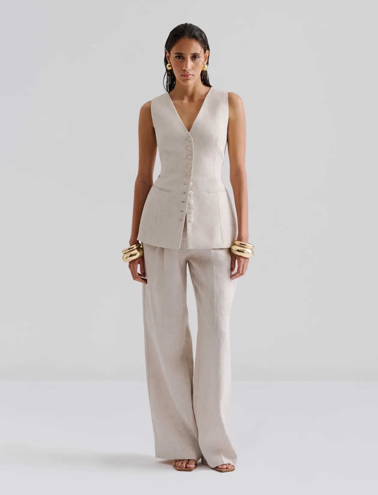 Cielo Linen Vest - Blazere