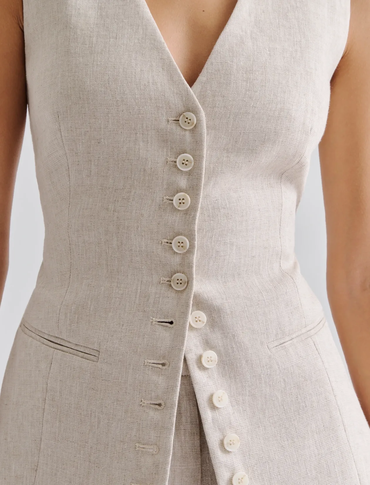 Cielo Linen Vest - Blazere