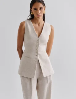 Cielo Linen Vest - Blazere