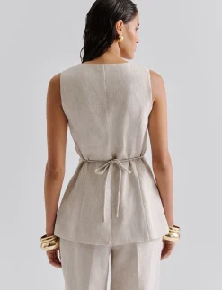 Cielo Linen Vest - Blazere