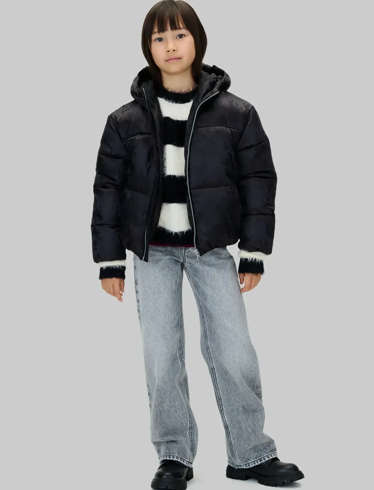 CK LOGO AOP PUFFER JACKET - Dunjakker & forede jakker