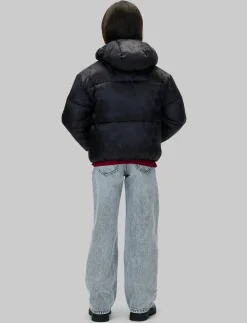 CK LOGO AOP PUFFER JACKET - Dunjakker & forede jakker