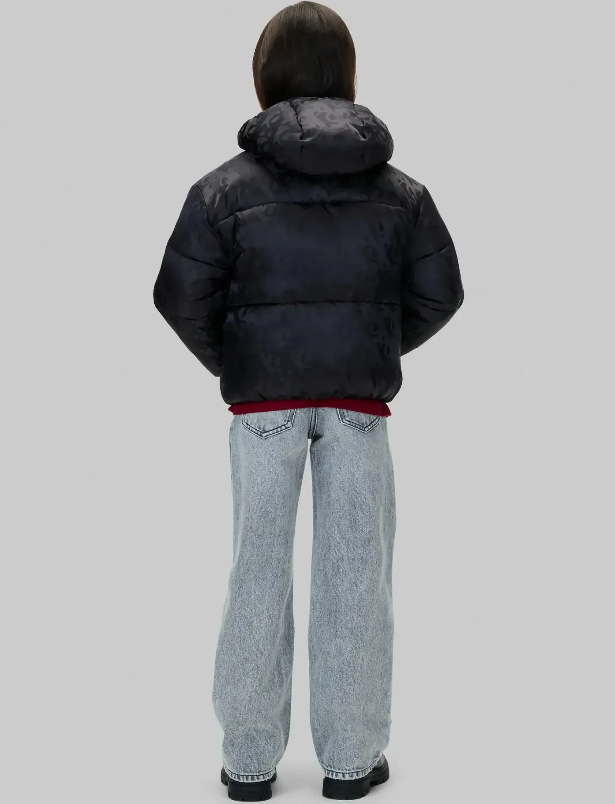 CK LOGO AOP PUFFER JACKET - Dunjakker & forede jakker