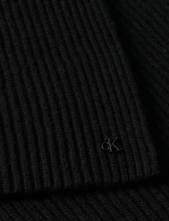 CK METAL WOOL RIB SCARF - Halstørklæder