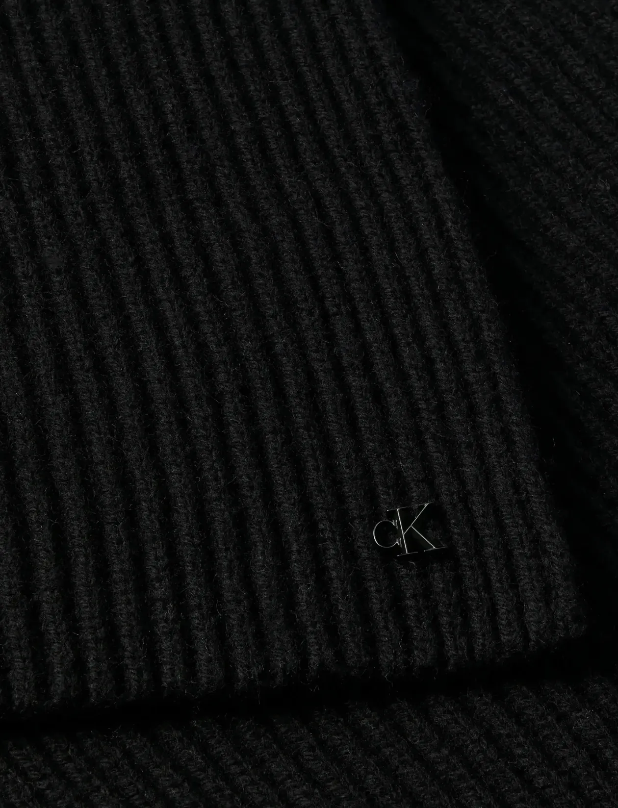 CK METAL WOOL RIB SCARF - Halstørklæder