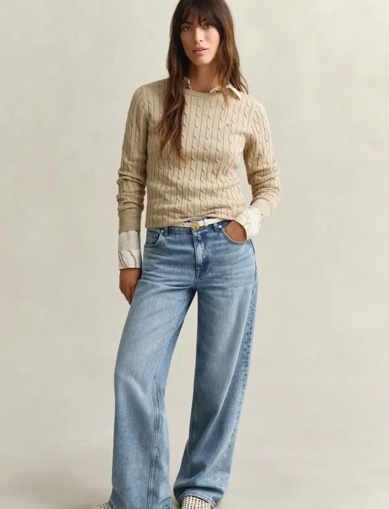 Classic Cable Knit Sweater - Strik