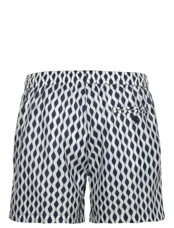 Classic Swim Shorts Navy Waves - Badebukser