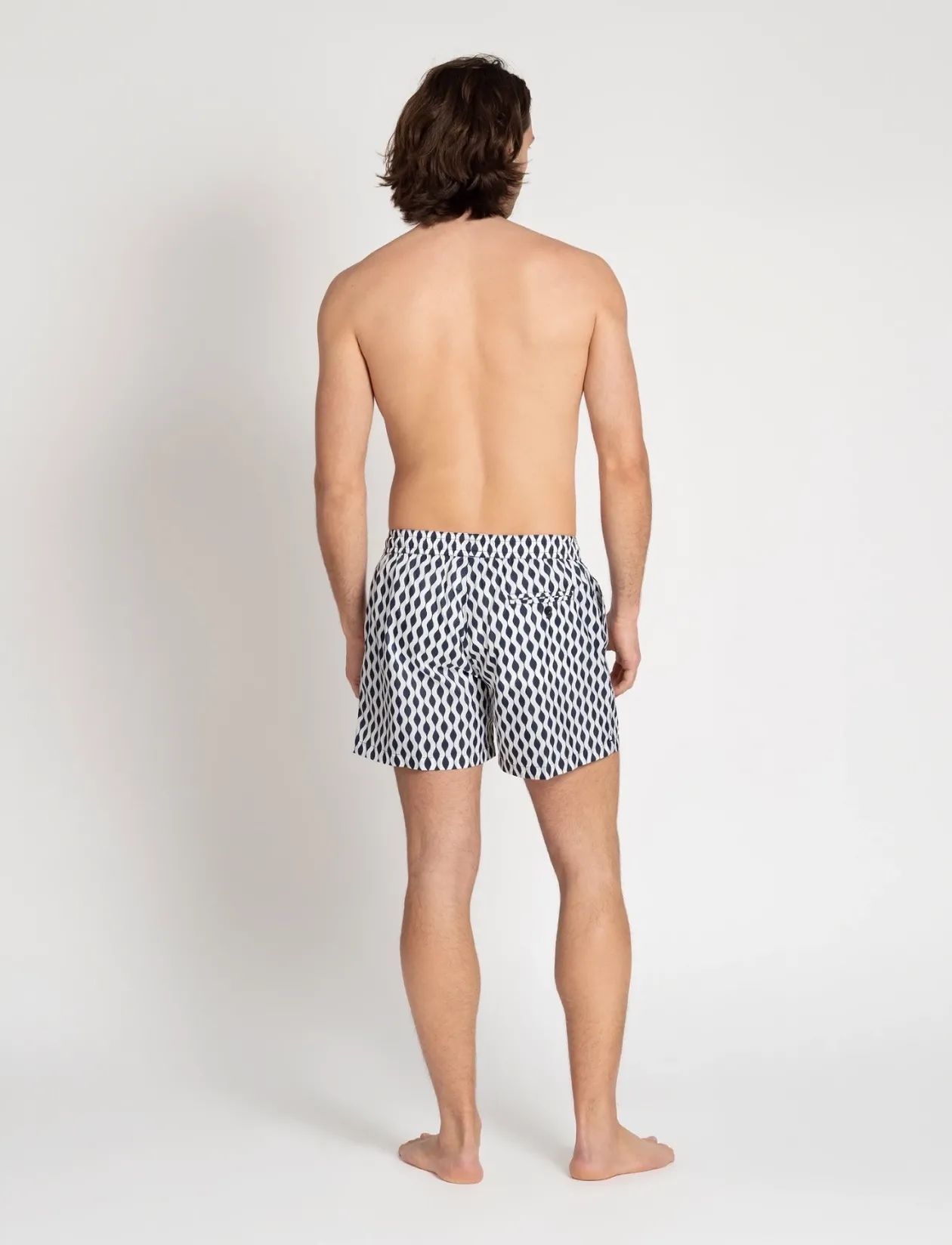 Classic Swim Shorts Navy Waves - Badebukser