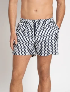 Classic Swim Shorts Navy Waves - Badebukser