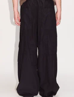 Collapse Trousers Black Poplin - Cargobukser