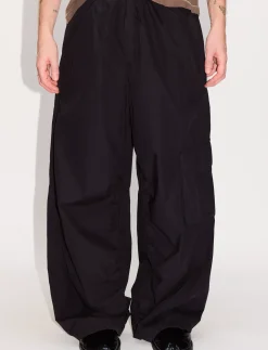 Collapse Trousers Black Poplin - Cargobukser