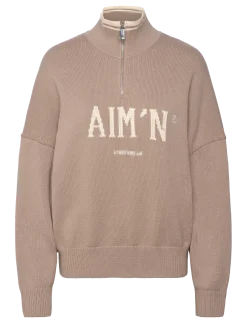 College Knitted Half Zip - Sweatshirts