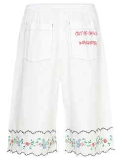 Coloured Embroidered Oversized Shor - Casual shorts