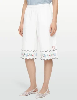 Coloured Embroidered Oversized Shor - Casual shorts