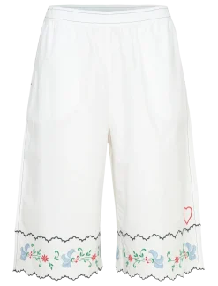 Coloured Embroidered Oversized Shor - Casual shorts