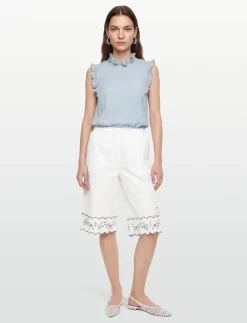 Coloured Embroidered Oversized Shor - Casual shorts