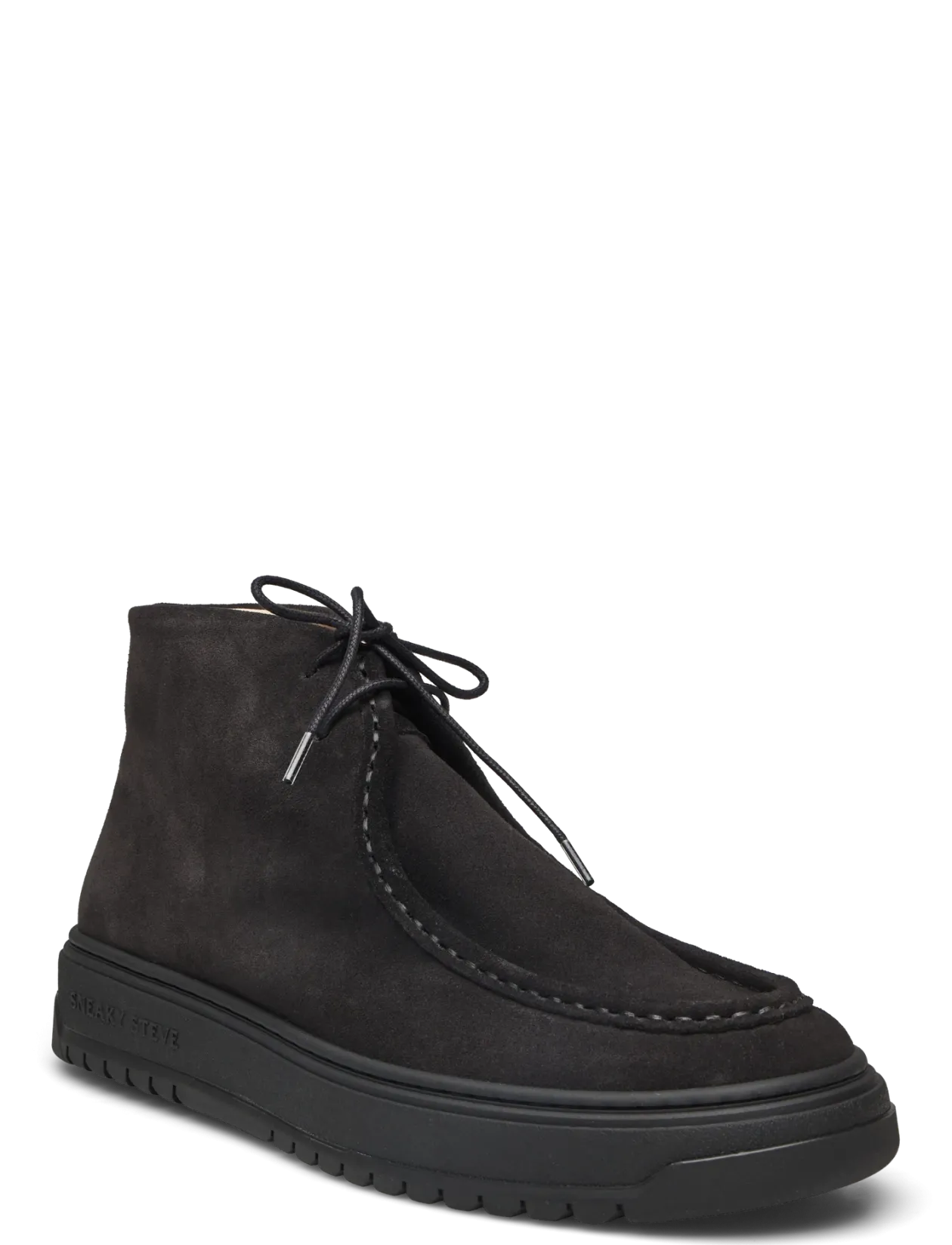 Core Mid U Suede Black - Moc Toe sko