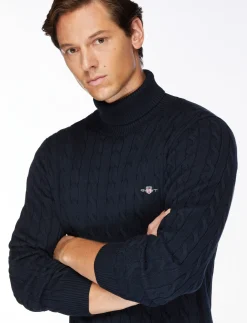 COTTON CABLE TURTLE NECK - Rullekraver