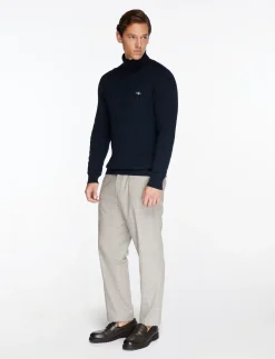 COTTON CABLE TURTLE NECK - Rullekraver