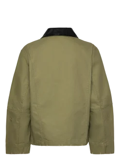 Cotton jacket with contrasting collar - Lette jakker