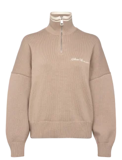 Cotton Knit Half Zip - Sweatshirts