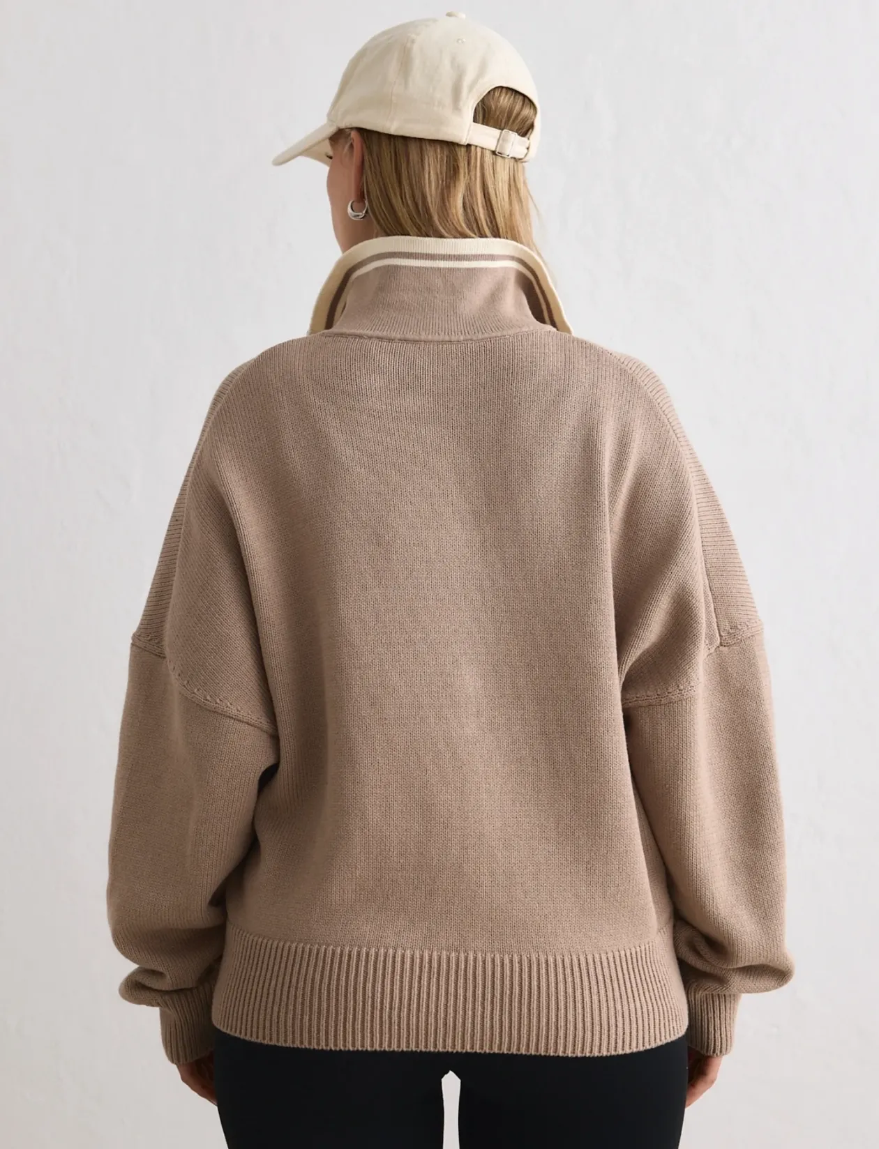 Cotton Knit Half Zip - Sweatshirts