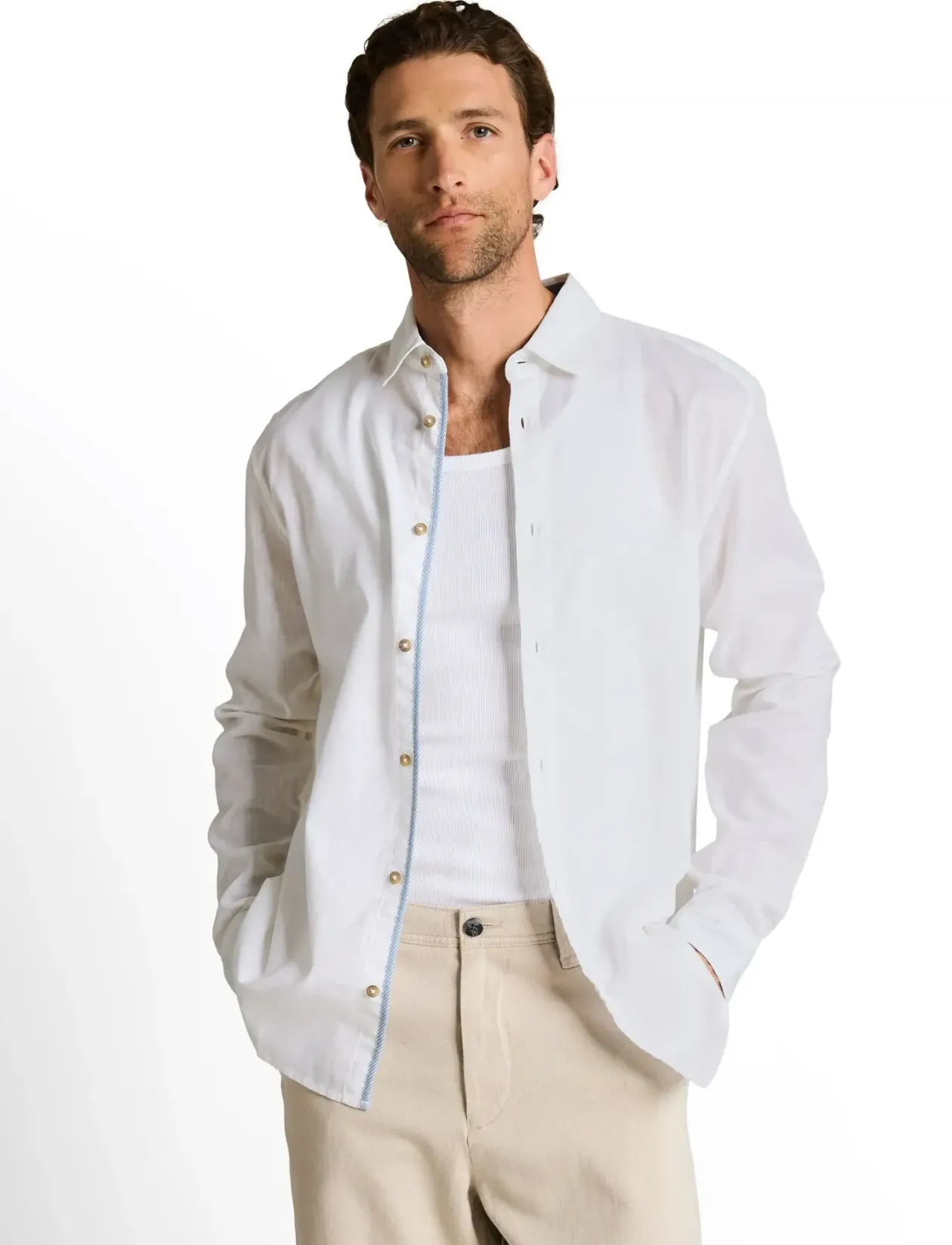 cotton linen shirt - Hørskjorter