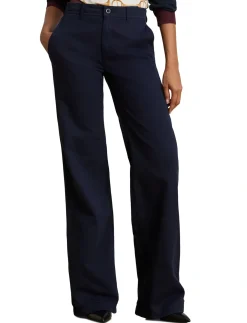 Cotton Twill Wide-Leg Pant - Chinos