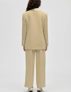 Crafted Weave Tailoring, Detailed Tailored Blazer - Enkeltradede blazere