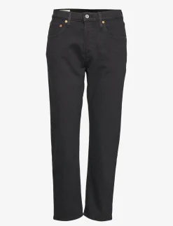 501 CROP BLACK SPROUT - Straight jeans