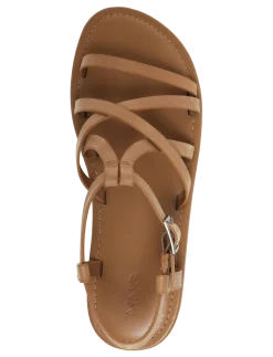 Cross-strap leather sandals - Sandaler