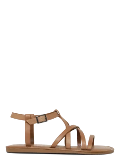 Cross-strap leather sandals - Sandaler