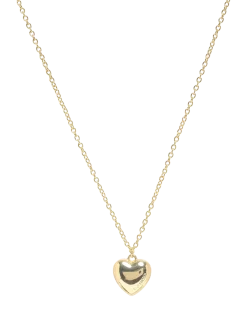 Cute big heart neck 50 plain g-50 cm - Halskæder med vedhæng