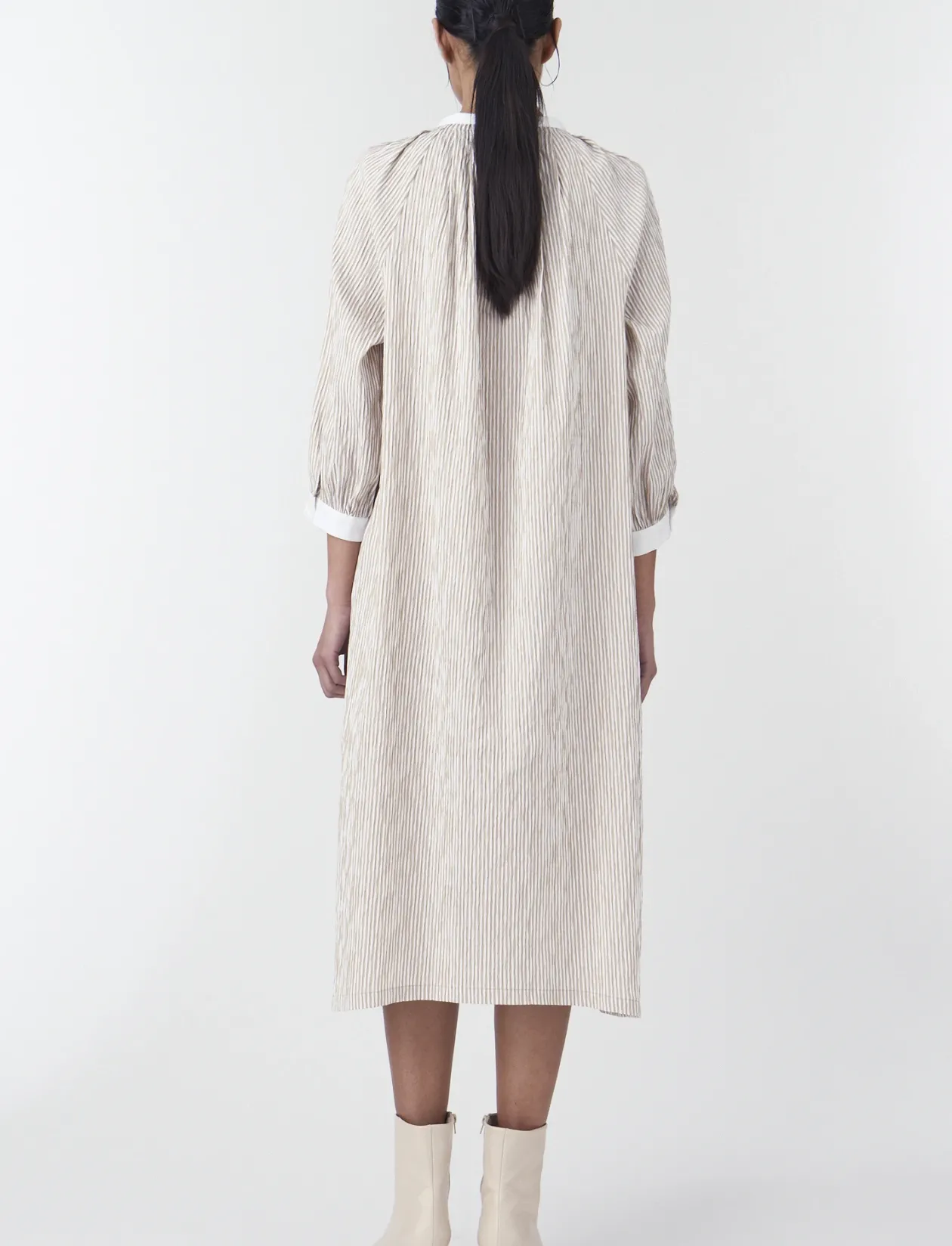 DANIELLE DRESS UNEVEN STRIPE - Midi kjoler