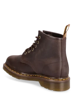 101 Dark Brown Crazy Horse - Flade ankelstøvler